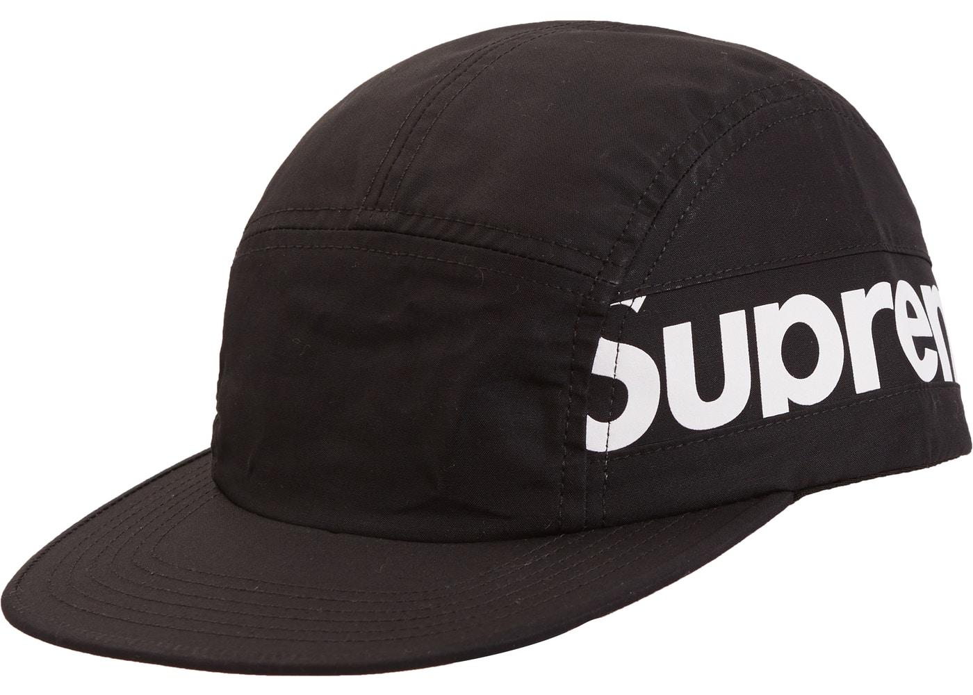 Supreme Side Panel Camp Cap Black Fall/Winter 2018