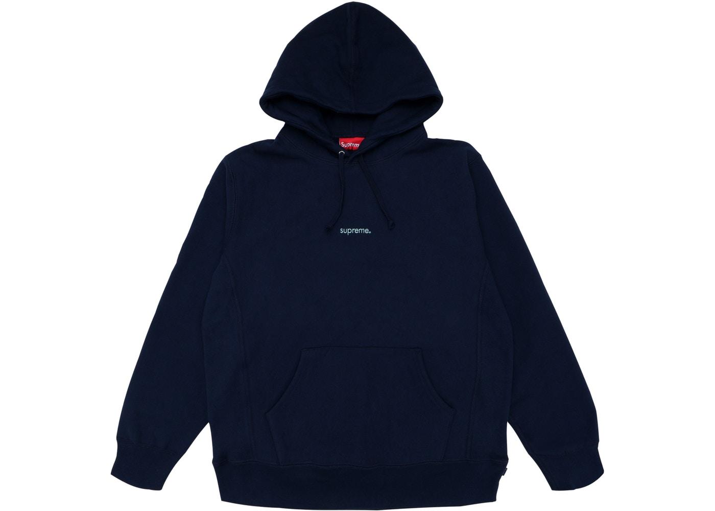 Supreme Trademark Hoodie Navy