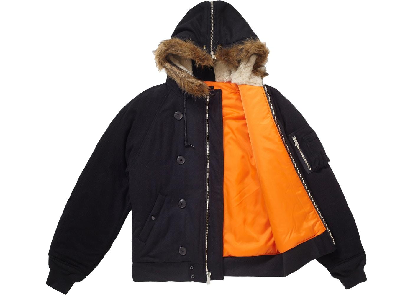 シュプリーム wool N-2B jacket - フライトジャケット