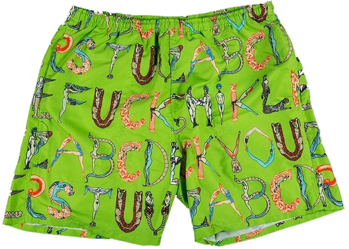 Supreme Alphabet Water Short Lime Spring Summer 2018