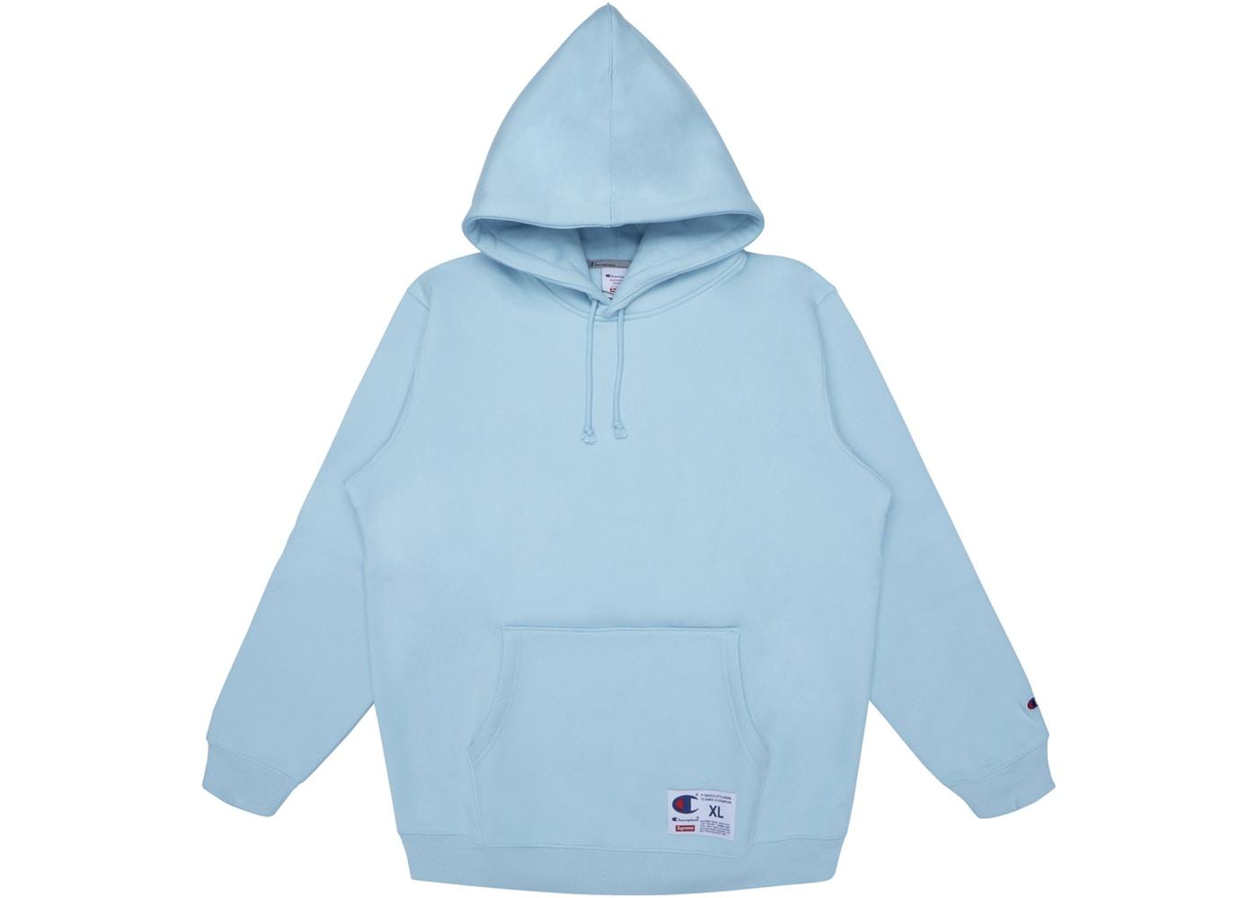 Champion reverse weave discount hoodie baby blue