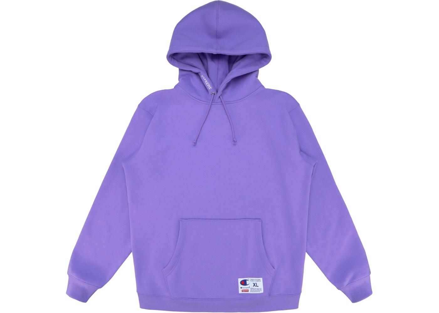 Supreme Champion Hooded Sweatshirt (SS18) Light Purple