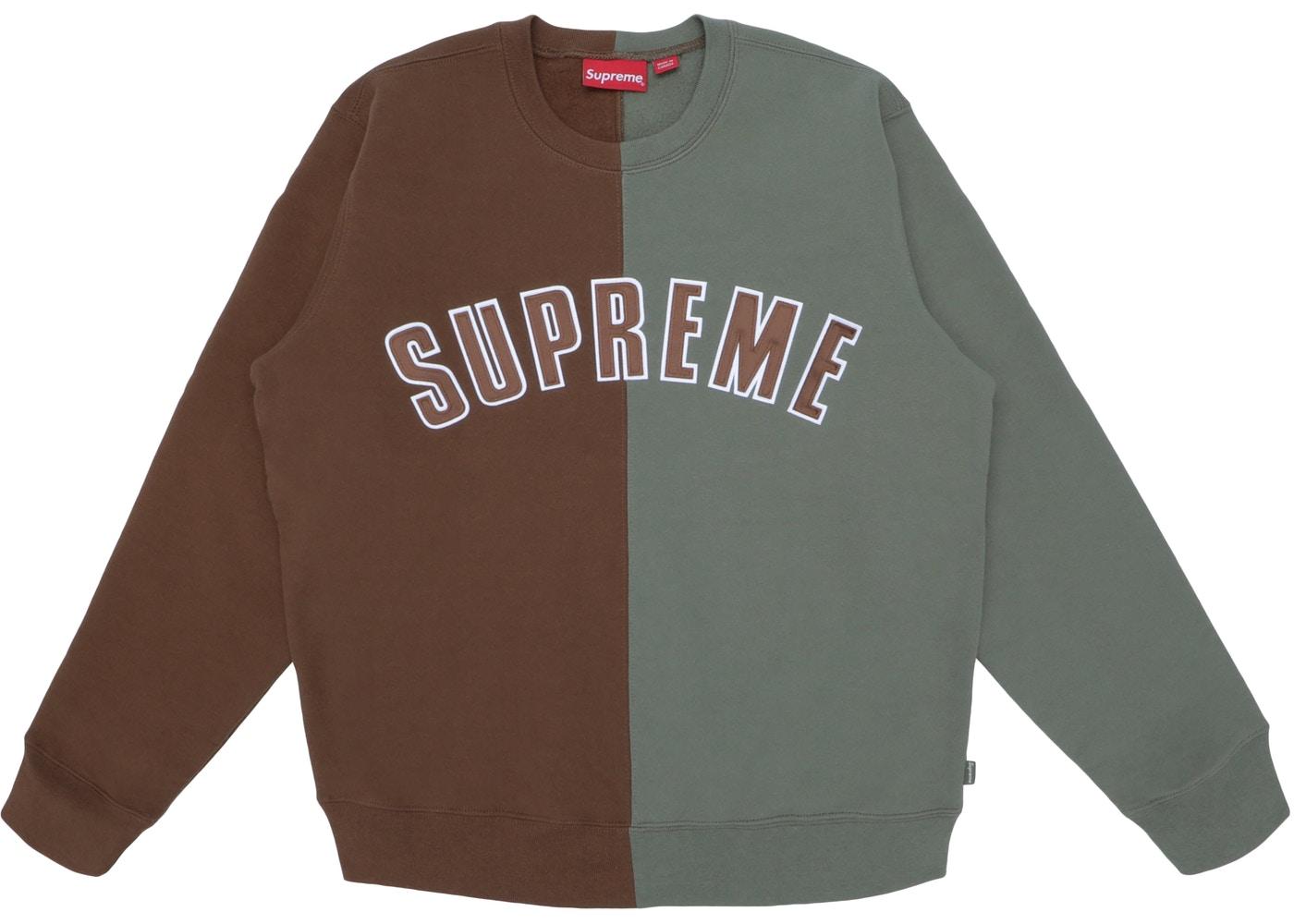 Supreme Split Crewneck Brown - StockX News