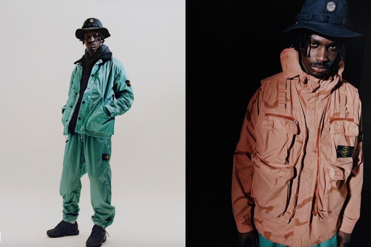 Stone Island - STONE ISLAND / SUPREME SS '015 PREVIEW Second collaboration  of Stone Island with the American cult skate label Supreme. The Anorak and  T-Shirt are made by Stone Island, the