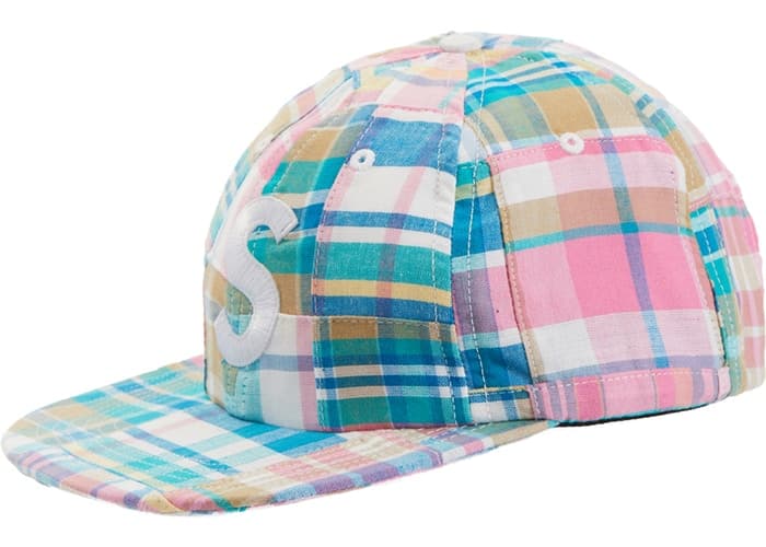 帽子 Supreme Patchwork Madras S Logo 6-Panel Supreme Patchwork Madras S Logo 6-Panel Pink Plaid