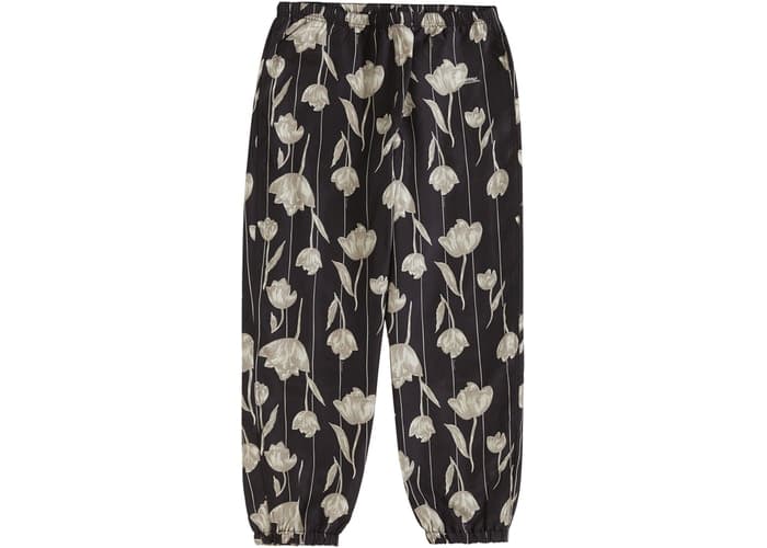 Supreme Floral Silk Track Pant Black Spring/Summer 2019