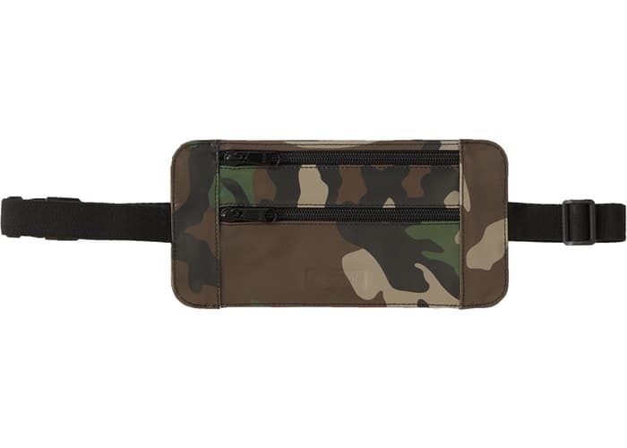 Supreme Leather Waist Shoulder Pouch Woodland Camo