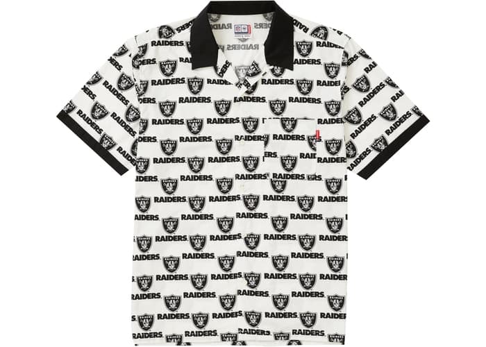 Supreme Raiders Short Sleeve Shirt White