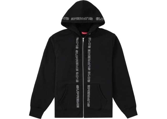 Supreme Topline Zip Up Sweatshirt Black