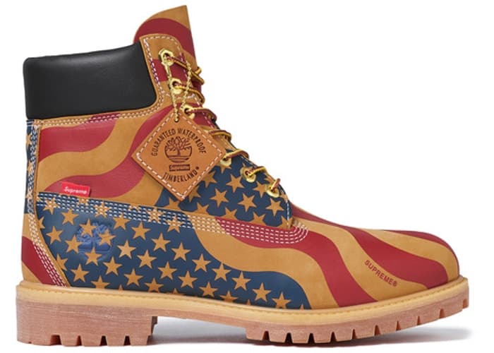 supreme stars and stripes timbs