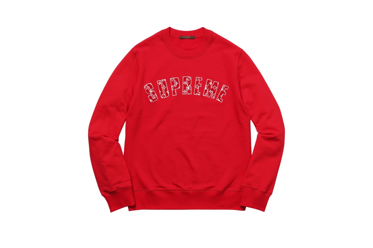 Original Supreme x Louis Vuitton Arc Logo Crewneck Sweatshirt