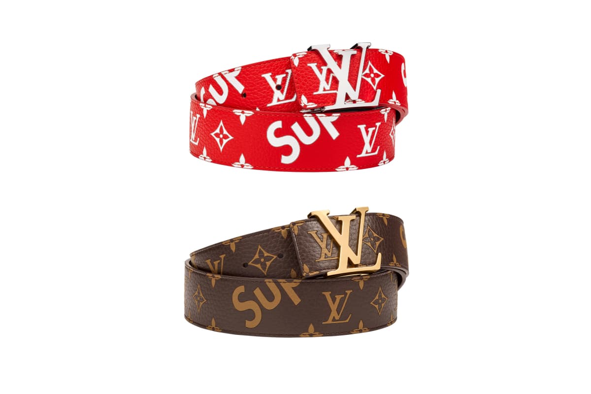 Belt Louis Vuitton x Supreme Red size M International in Other