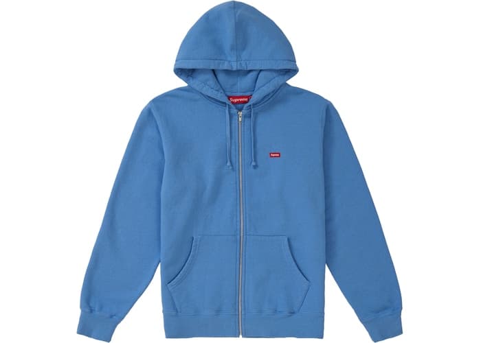 Supreme Small Box Zip Up Sweatshirt (SS19) Columbia Blue
