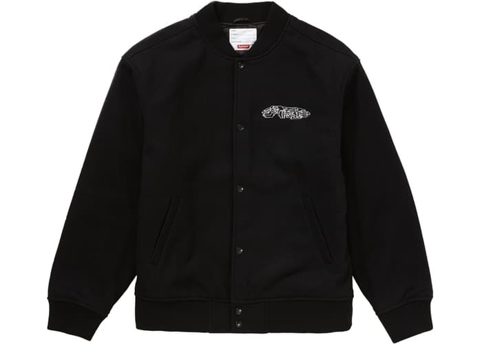 Supreme Delta Logo Varsity Jacket Black Fall/Winter 2019