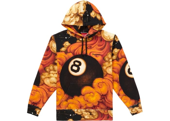 Supreme Martin Wong 8 Ball Hooded Sweatshirt