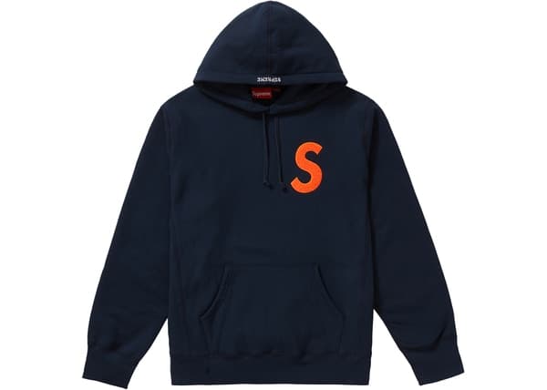 Supreme S Logo Hoodie Navy FW19