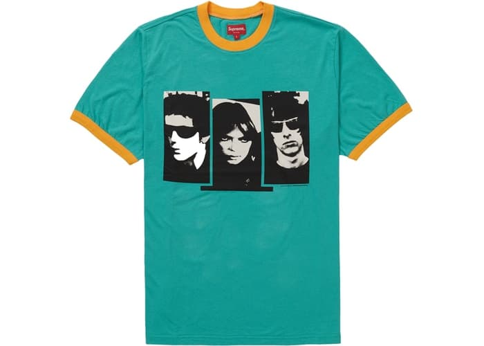 Supreme The Velvet Underground Ringer Tee Teal