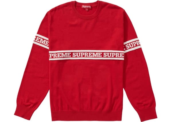 Supreme Logo Stripe Knit Top Red - StockX News