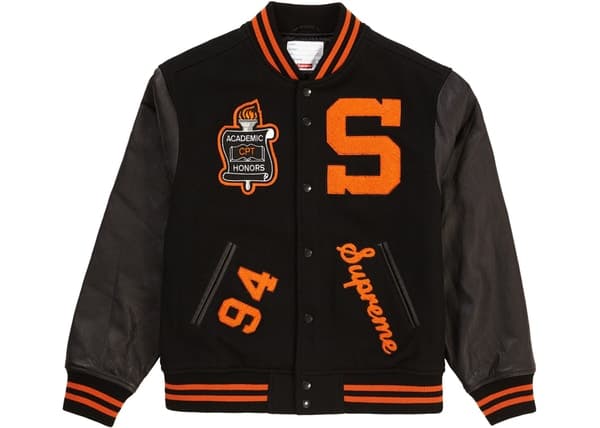 Supreme Team Varsity Jacket Black - StockX News
