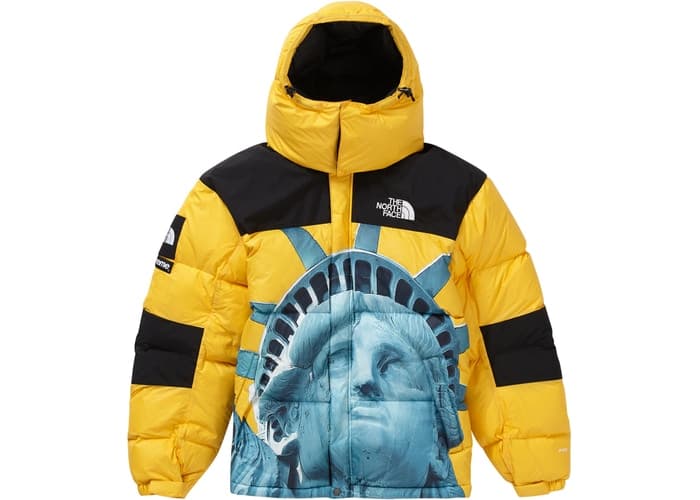 Supreme The North Face Statue of Liberty Baltoro Jacket Yellow