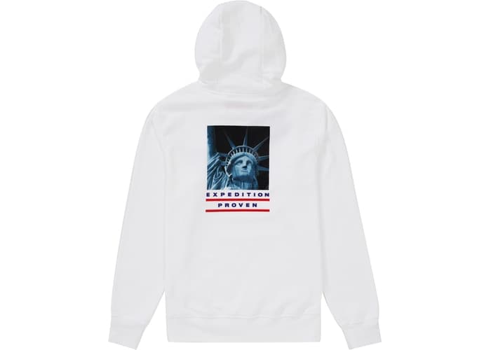Supreme The North Face Statue of Liberty Hooded Sweatshirt White
