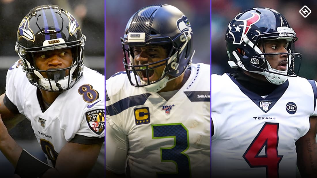 2019 NFL MVP Candidates Lamar Jackson, Russell Wilson and Deshaun Watson