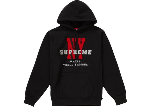 Supreme NY Hoodie Black