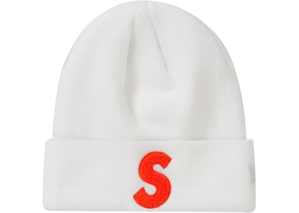 Supreme New Era S Logo Beanie White