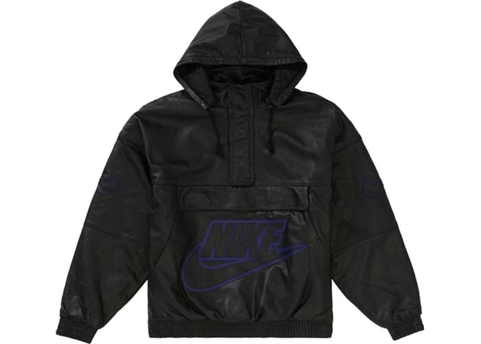 Supreme Nike Leather Anorak Black Fall/Winter 2019