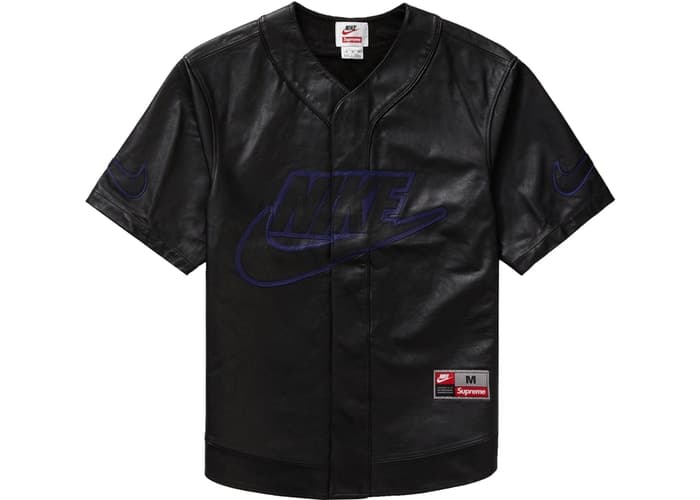 Cropped Baseball Jersey medium black white