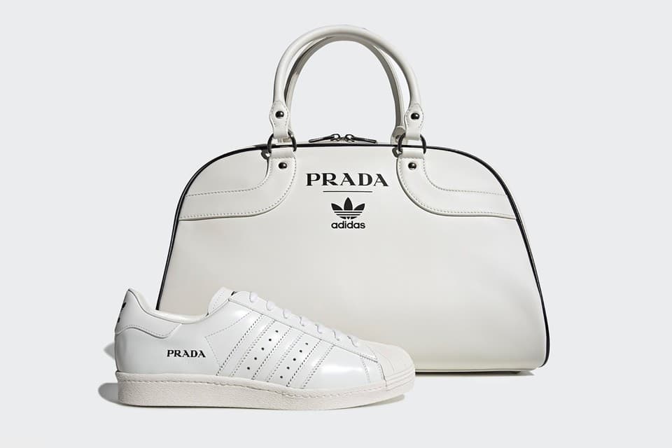 adidas prada sneaker and bowling bag