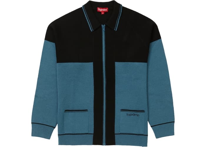 トップス Supreme Color Blocked Zip Up Sweater Supreme Color Blocked Zip Up Hooded Sweatshirt Black Men's