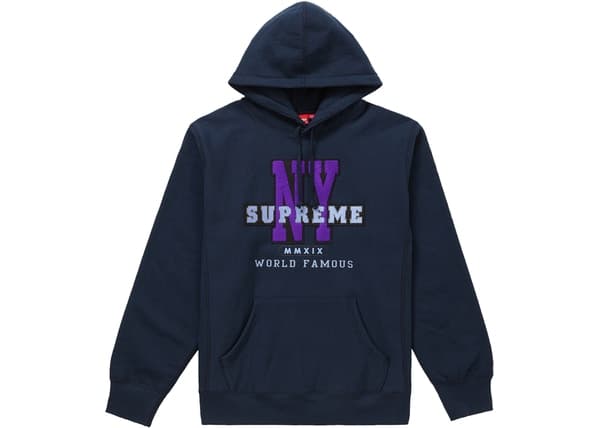 Supreme NY Hooded Sweatshirt Navy