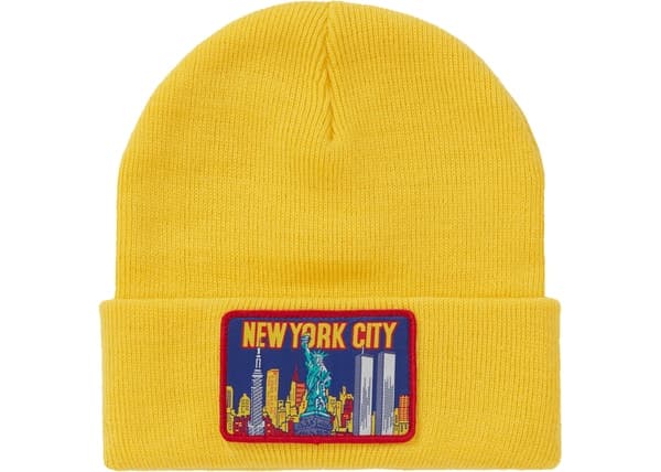 Supreme NY Patch Beanie Yellow