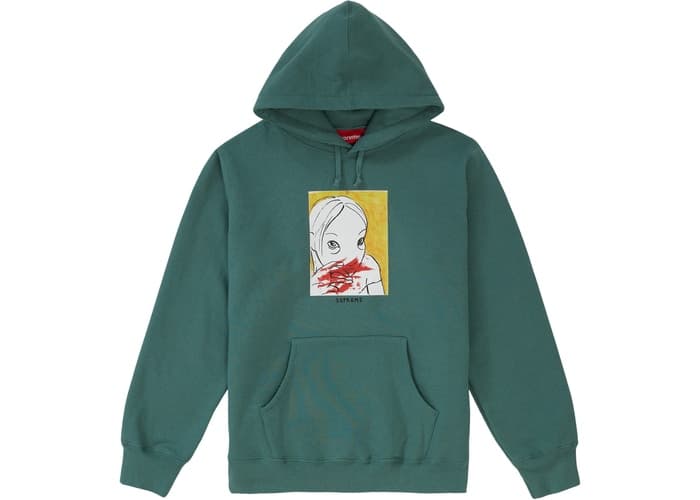 Supreme Nose Bleed Hooded Sweatshirt Dusty Teal
