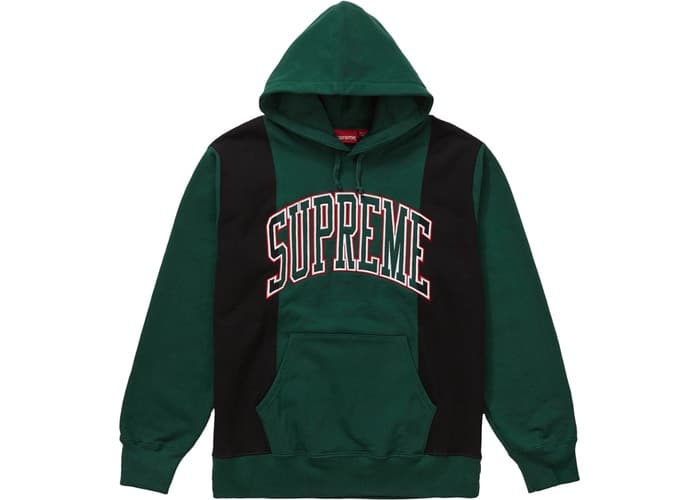 Supreme Paneled Arc Hooded Sweatshirt Dark Green