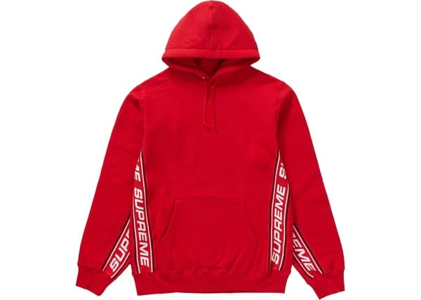 Supreme Text Rib Hoodie Red - StockX News