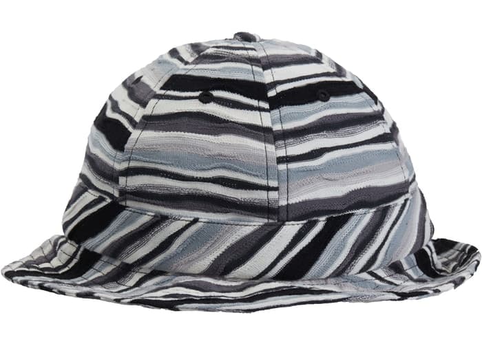 Supreme Textured Stripe Bell Hat Black