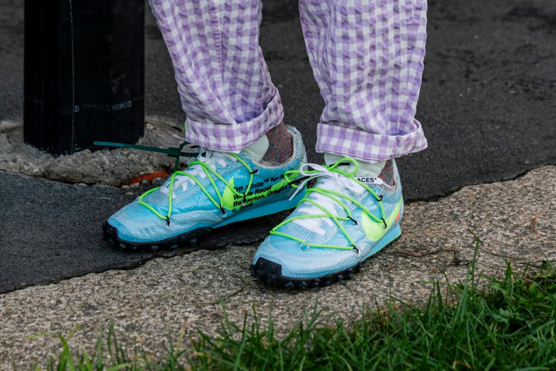 Nike Waffle Racer Off-White Vivid Sky (W)
