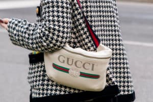 Gucci Belt Bag Gucci Print Grained White
