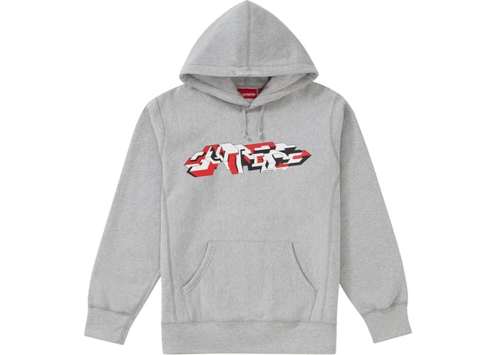 Supreme Delta Logo Hooded Sweatshirt Heather Grey