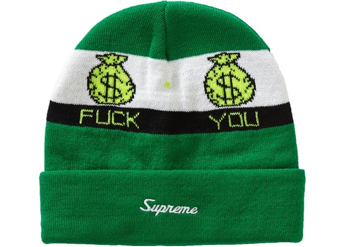 Supreme Pay Me Beanie Green