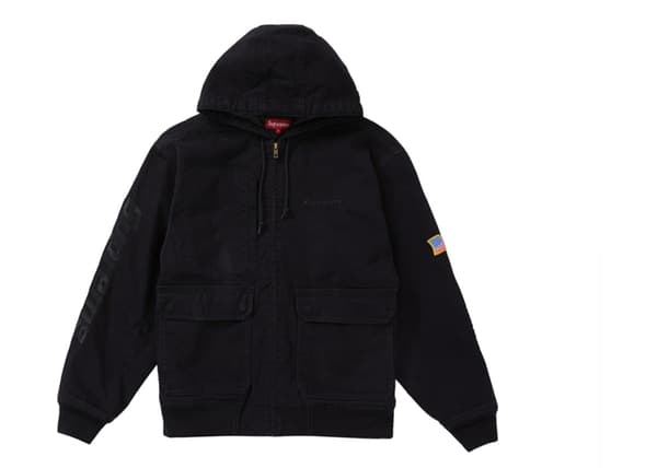 Supreme canvas hot sale hooded work jacket