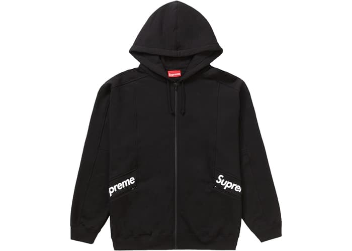 Supreme Blocked Hooded Sweatshirt 黒　パーカー Supreme Color Blocked Zip Up Hooded Sweatshirt Black