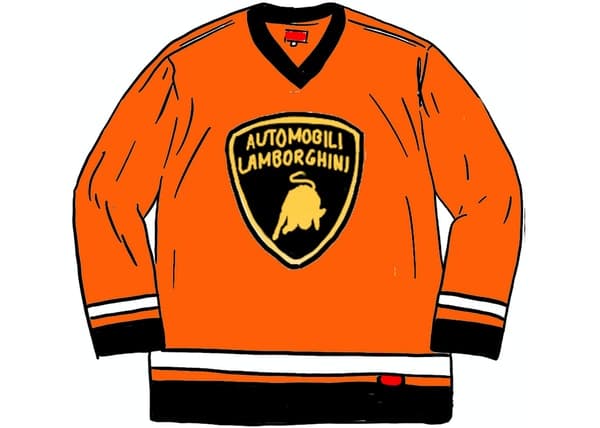 Supreme Lamborghini Hockey Jersey Orange