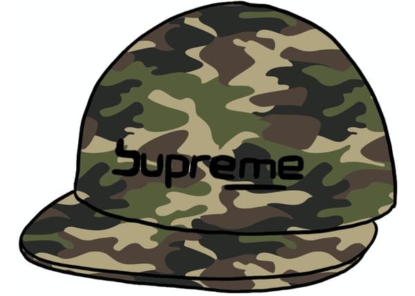 Supreme Digital Logo 6-Panel Woodland Camo