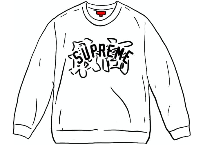 Supreme Kanji Logo Crewneck White Spring/Summer 2020