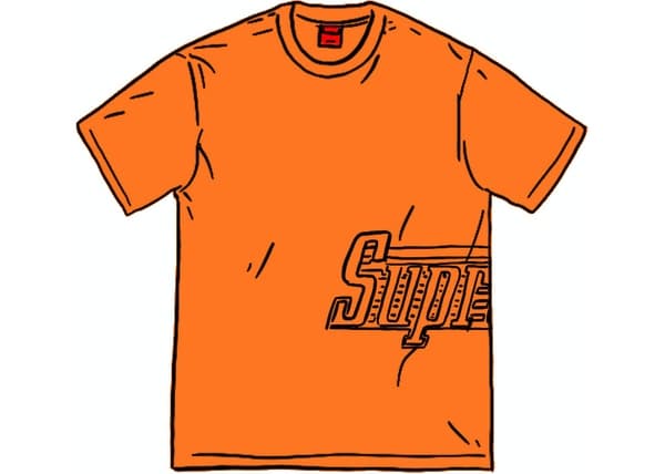 Supreme Side Logo S/S Top Orange