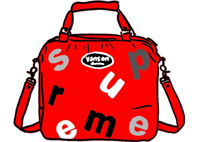 Supreme Vanson Leathers Letters Bag Red Spring/Summer 2020