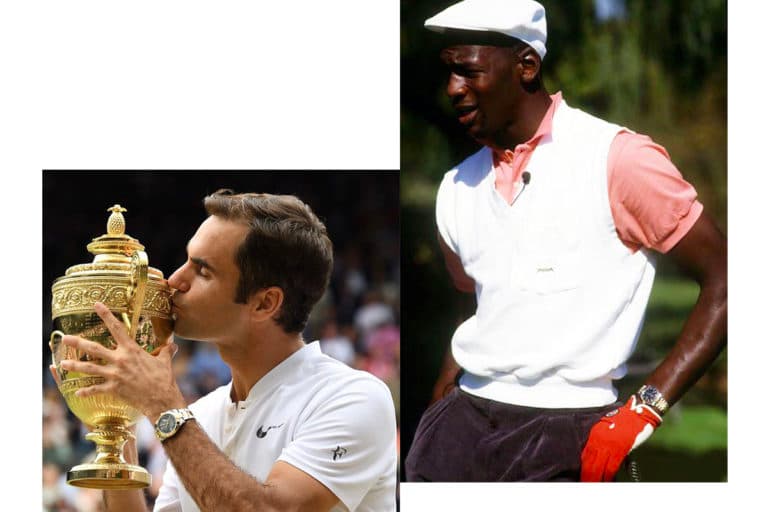 Rolex Datejust worn by Roger Federer and Michael Jordan